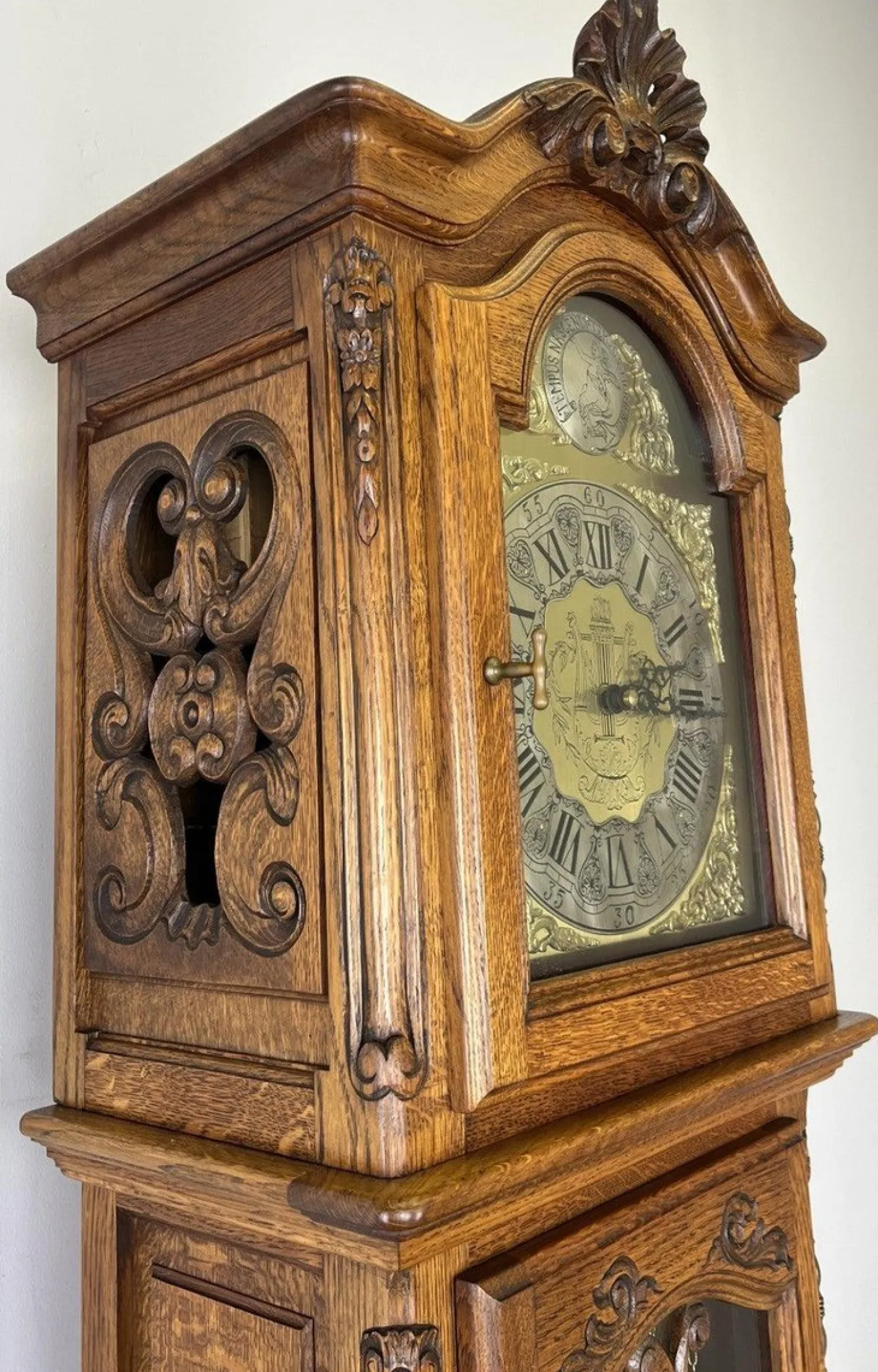 Vintage Standuhr aus Eiche