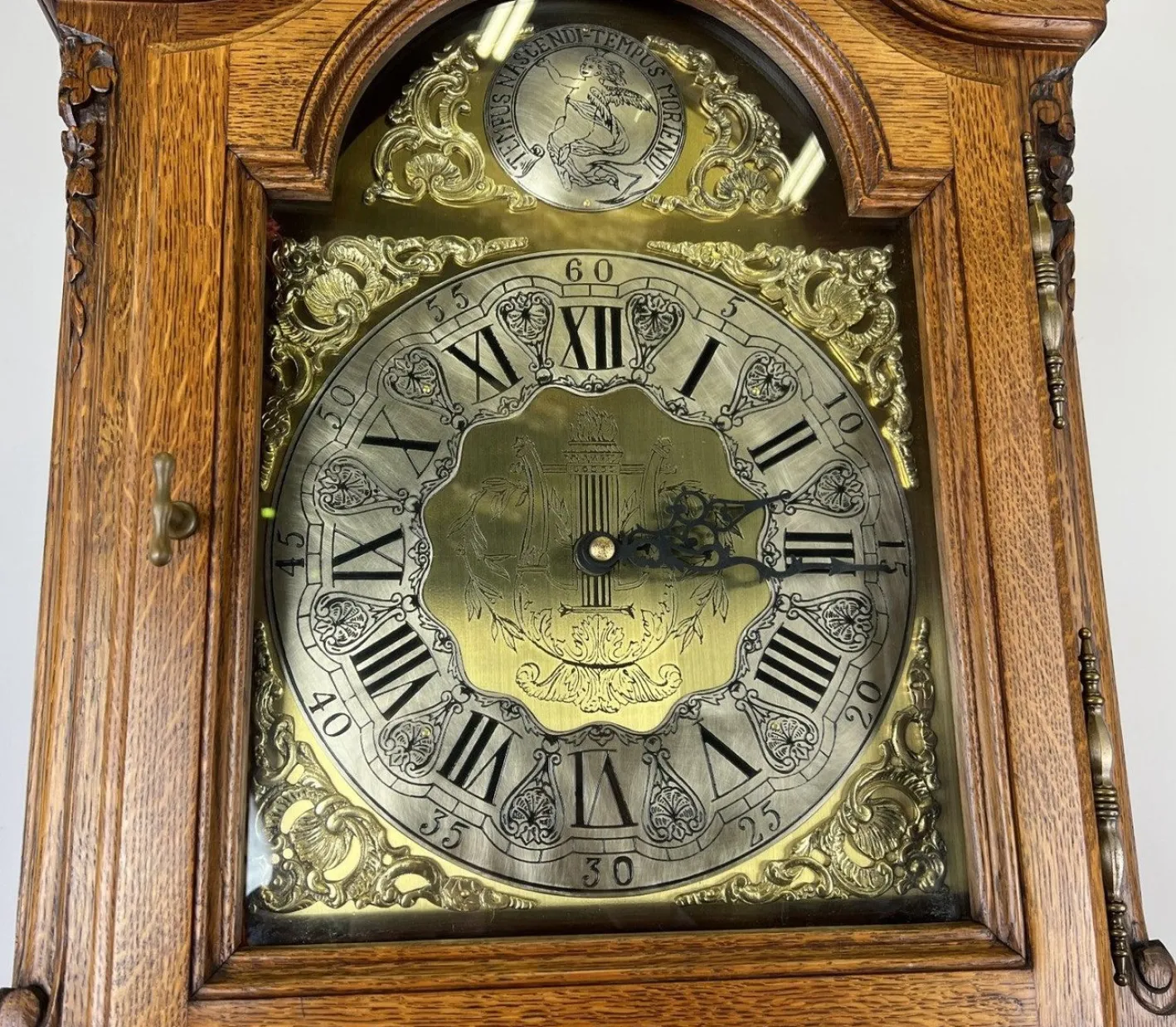 Vintage Standuhr aus Eiche
