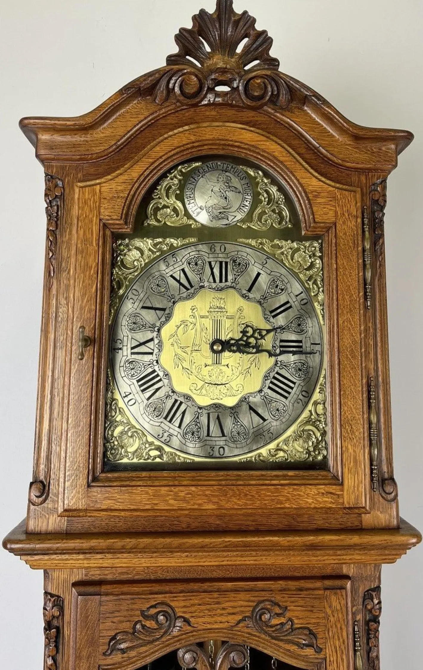 Vintage Standuhr aus Eiche