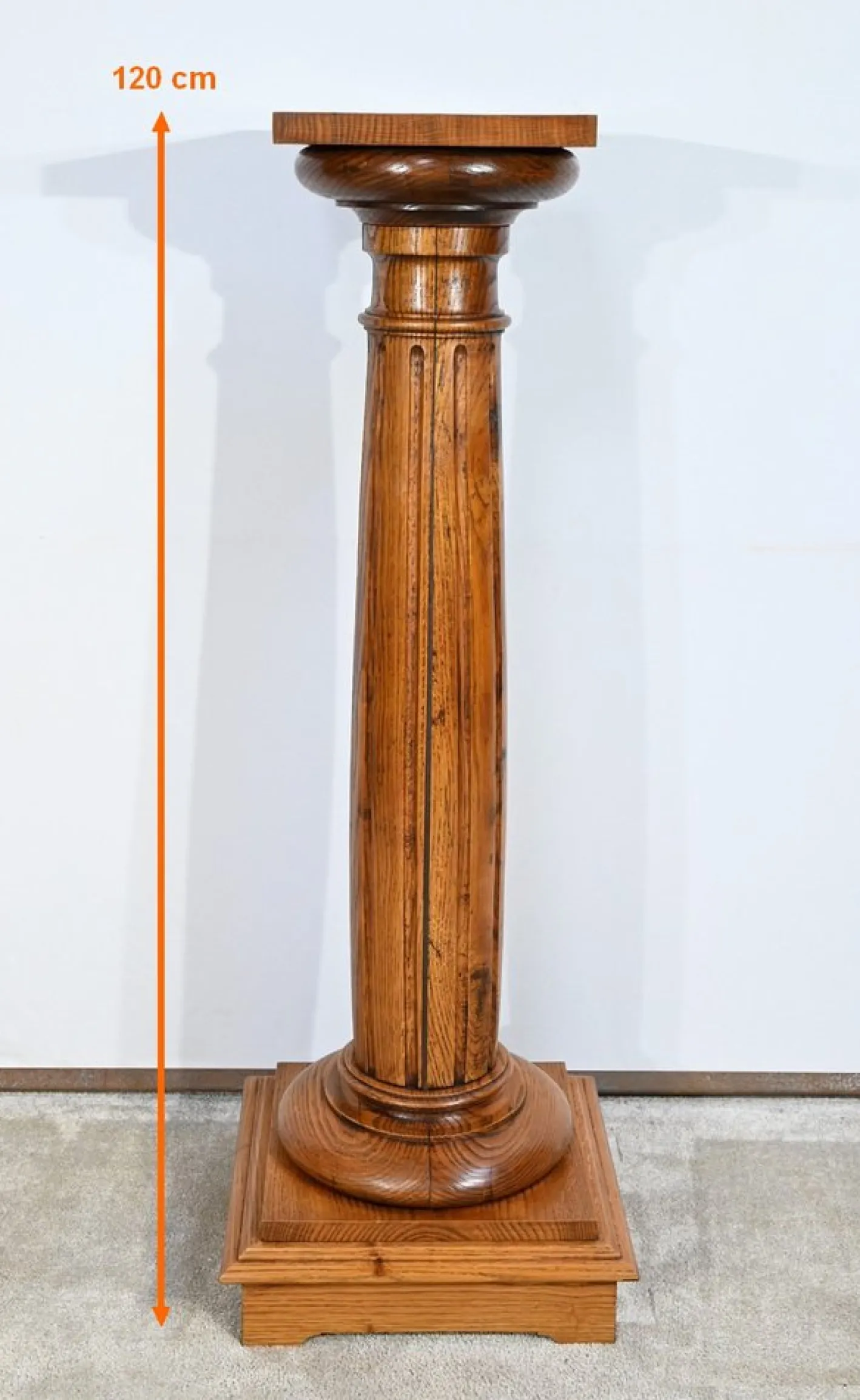 Vintage Säule aus Eiche, 1900