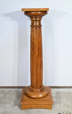 Vintage Säule aus Eiche, 1900