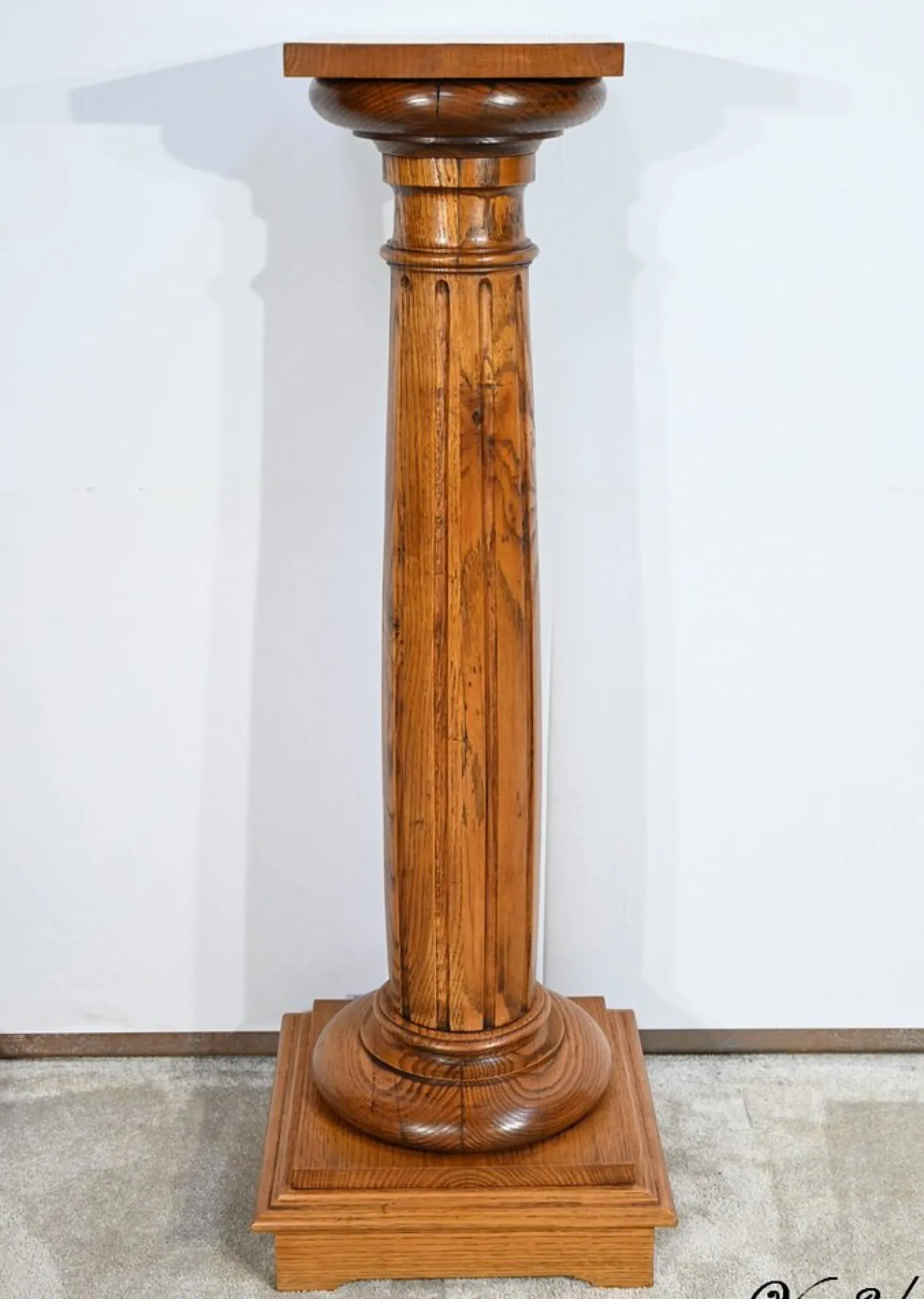 Vintage Säule aus Eiche, 1900