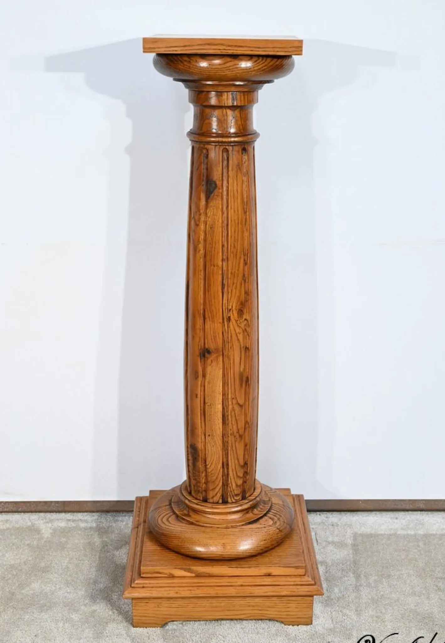 Vintage Säule aus Eiche, 1900