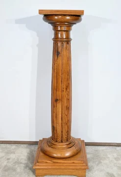 Vintage Säule aus Eiche, 1900