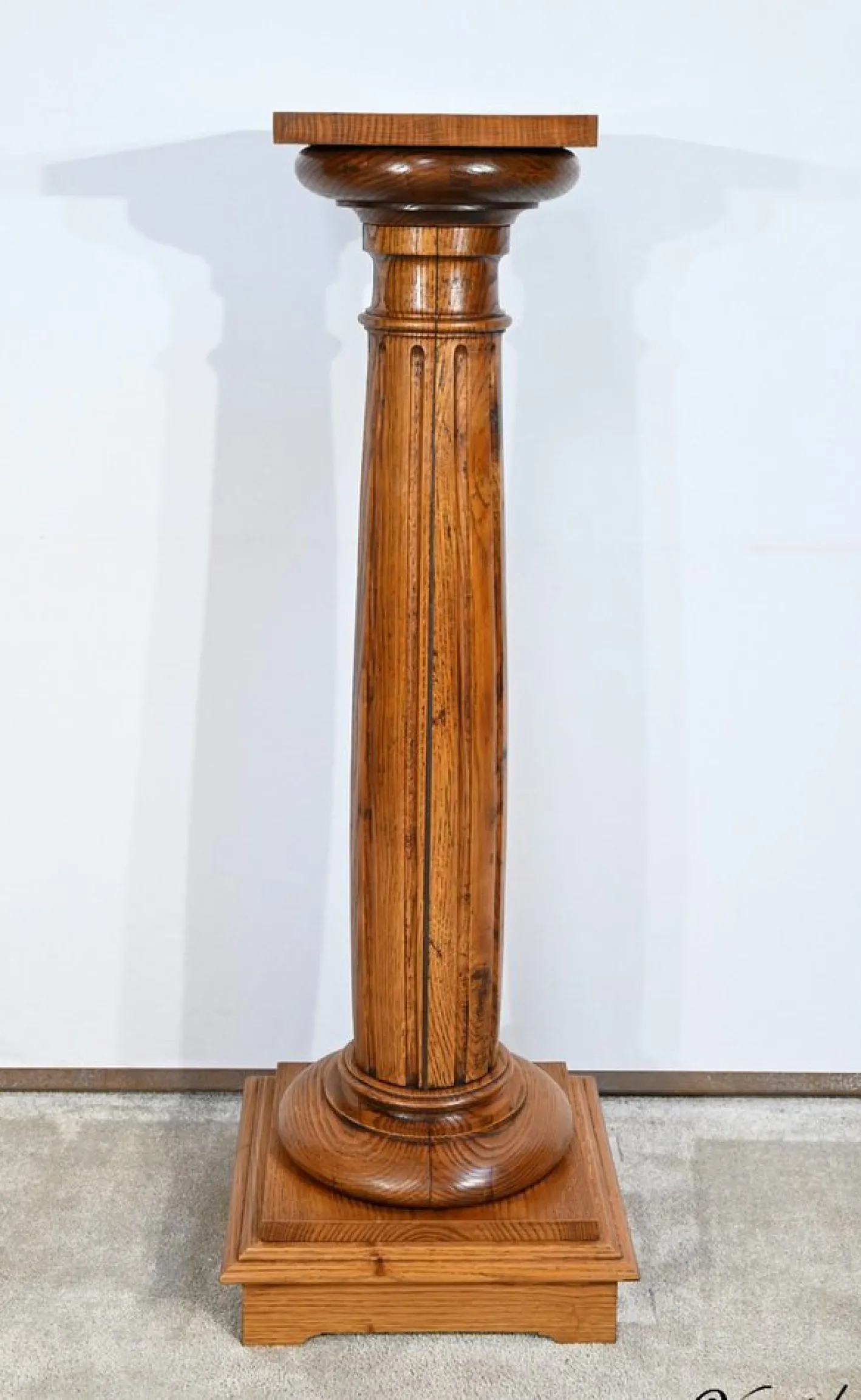 Vintage Säule aus Eiche, 1900