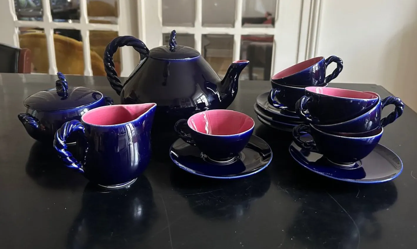Vintage Teeservice Set, 1950er, 14 Set
