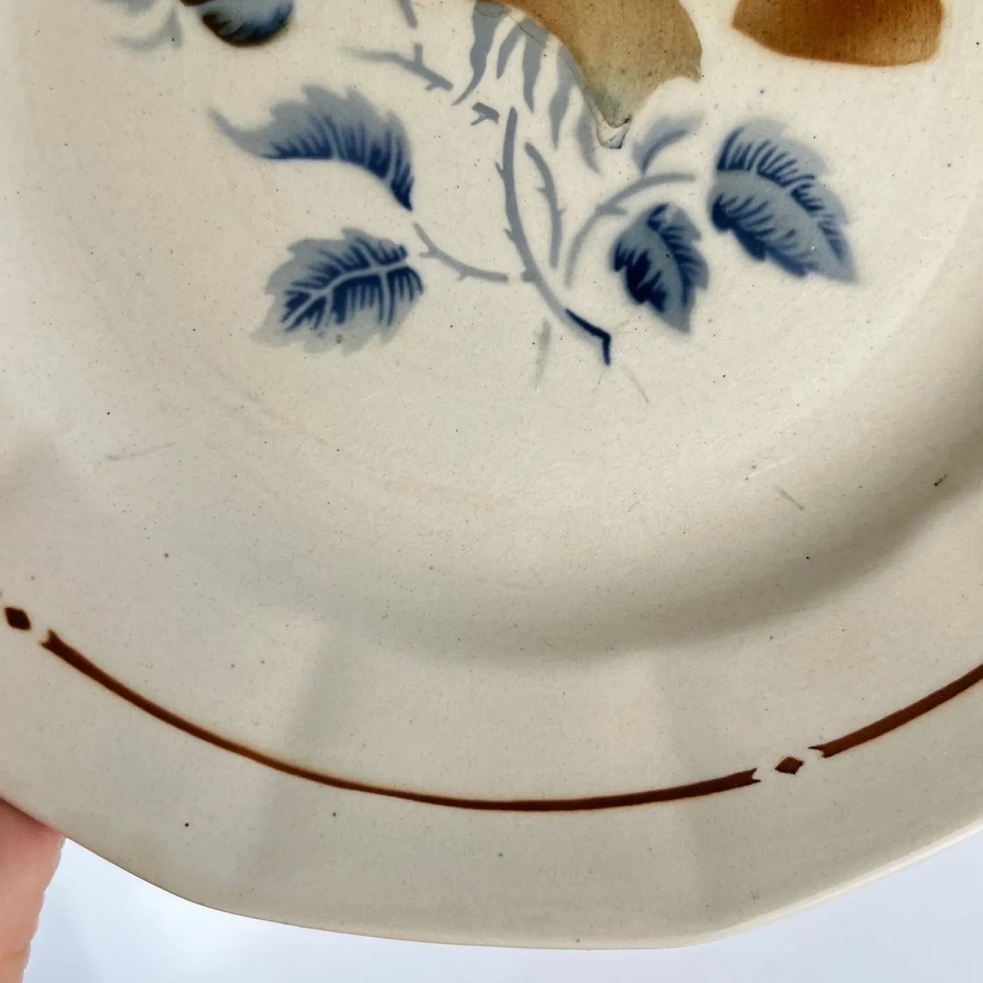 Vintage Teller mit Blumenmotiven von Sarreguemines, 1920er, 4er Set