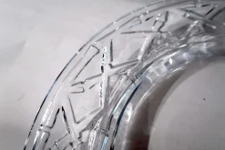 Vintage Teller mit Korbgeflecht-Muster aus Kristallglas von Tiffany & Co., 1990er
