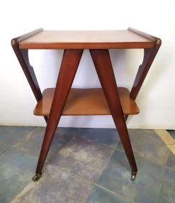 Vintage TV Ständer auf Rollen von De Baggis, 1950er