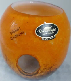 Vintage Vase oder Laterne aus mundgeblasenem Kunstglas von Dreamlight Mediterana, 1980er