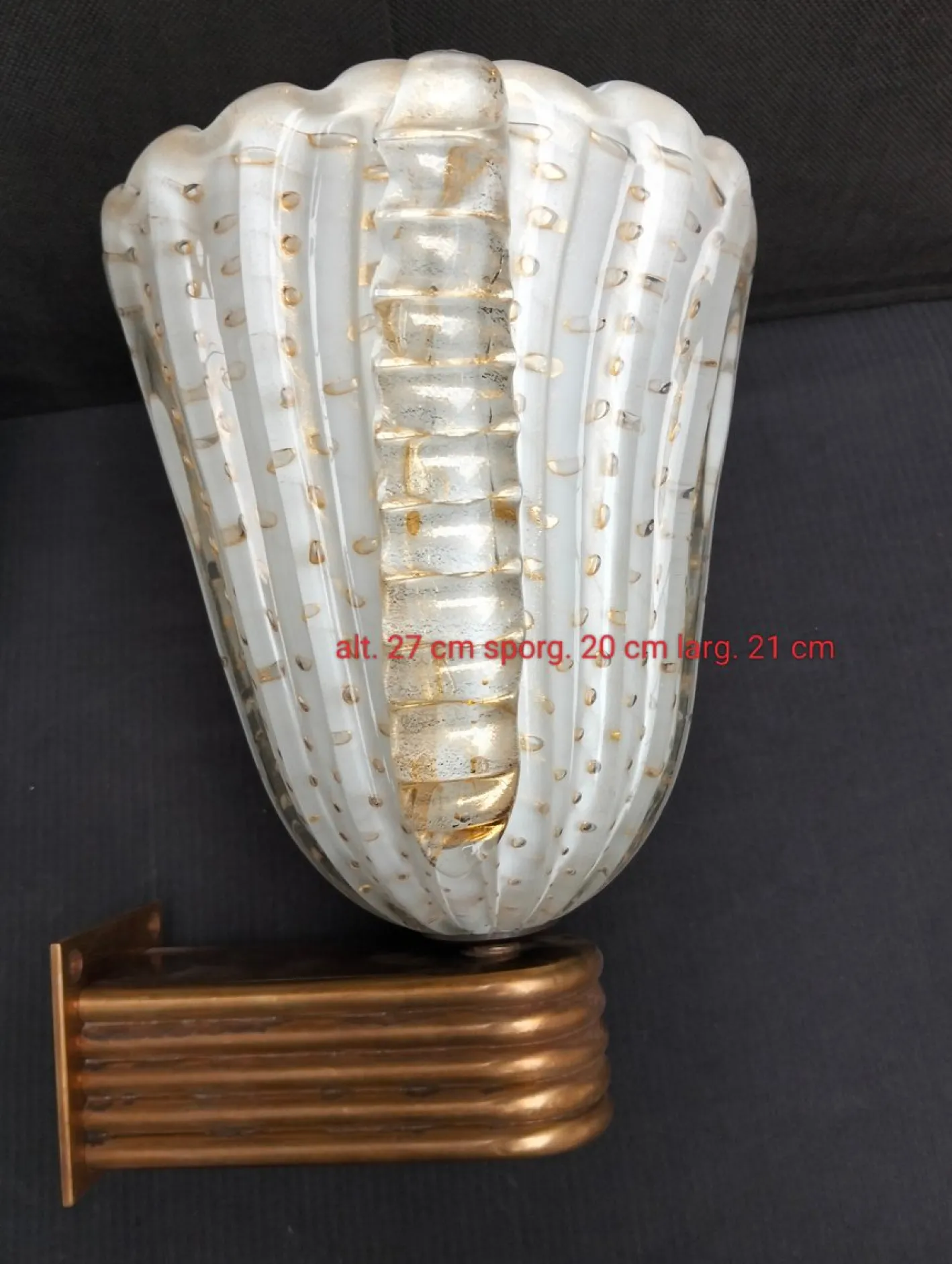 Vintage Wandlampen aus Murano Glas, 1980er, 2er Set