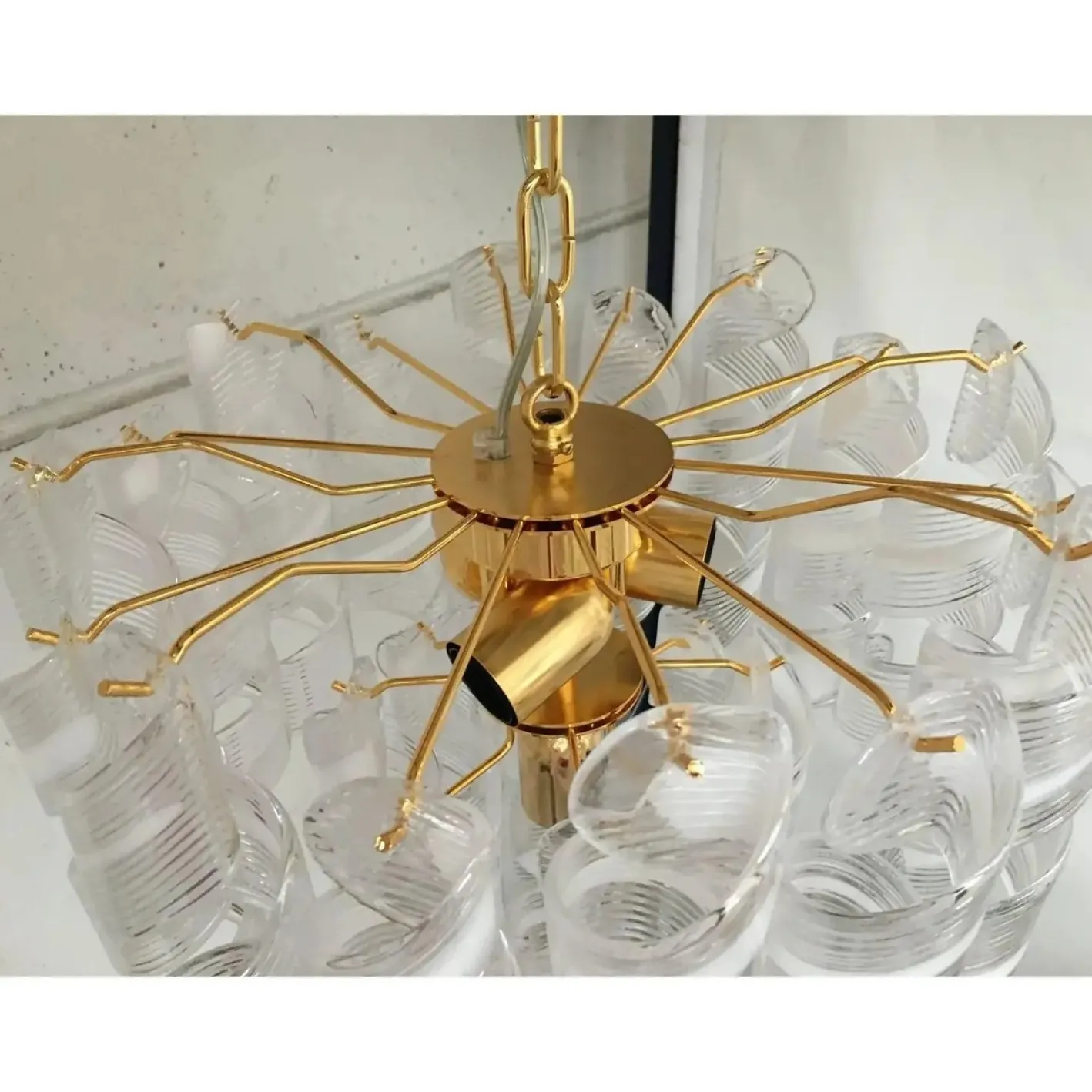 Virgola Kronleuchter aus Muranoglas von Simoeng