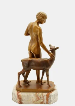 Waldidyll Bronze von Rudolf Kaesbach, 1915