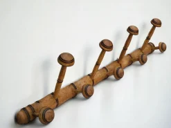 Wandgarderobe aus Bambus, 1930er