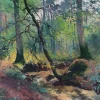 Warnie Stanislas, Sommerwaldlandschaft, 1915, Aquarell