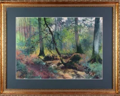 Warnie Stanislas, Sommerwaldlandschaft, 1915, Aquarell