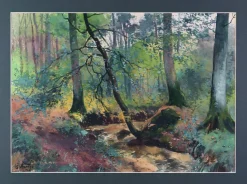 Warnie Stanislas, Sommerwaldlandschaft, 1915, Aquarell