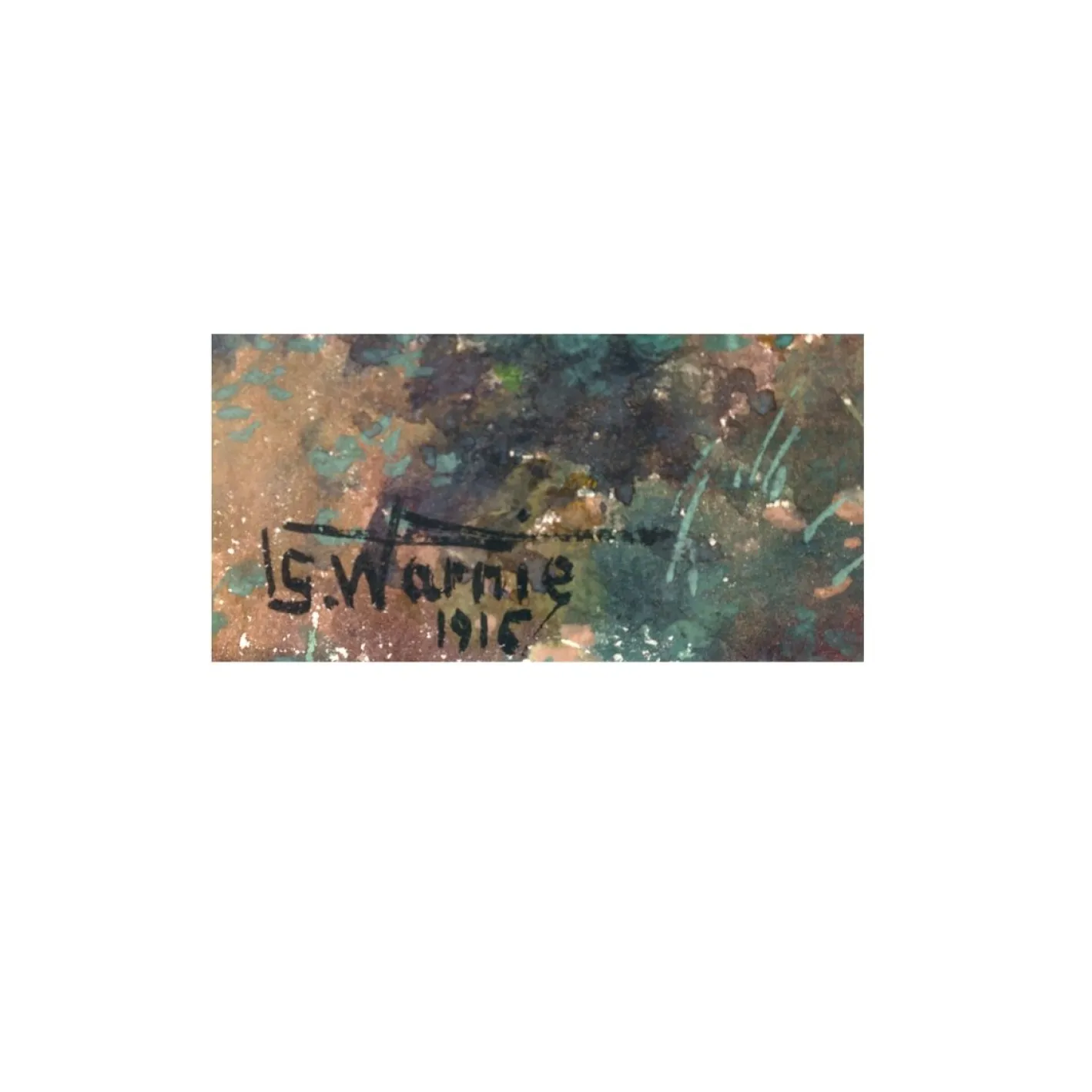 Warnie Stanislas, Sommerwaldlandschaft, 1915, Aquarell