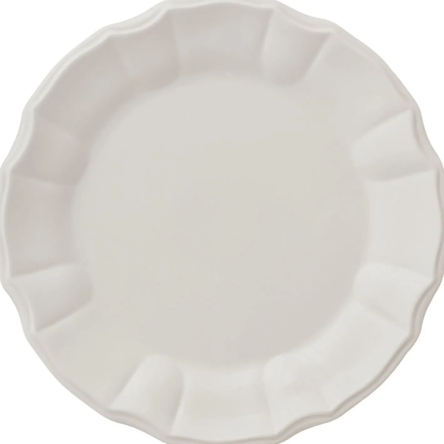 Weiße Dinner a Coste Teller von Este Ceramiche, 6er Set
