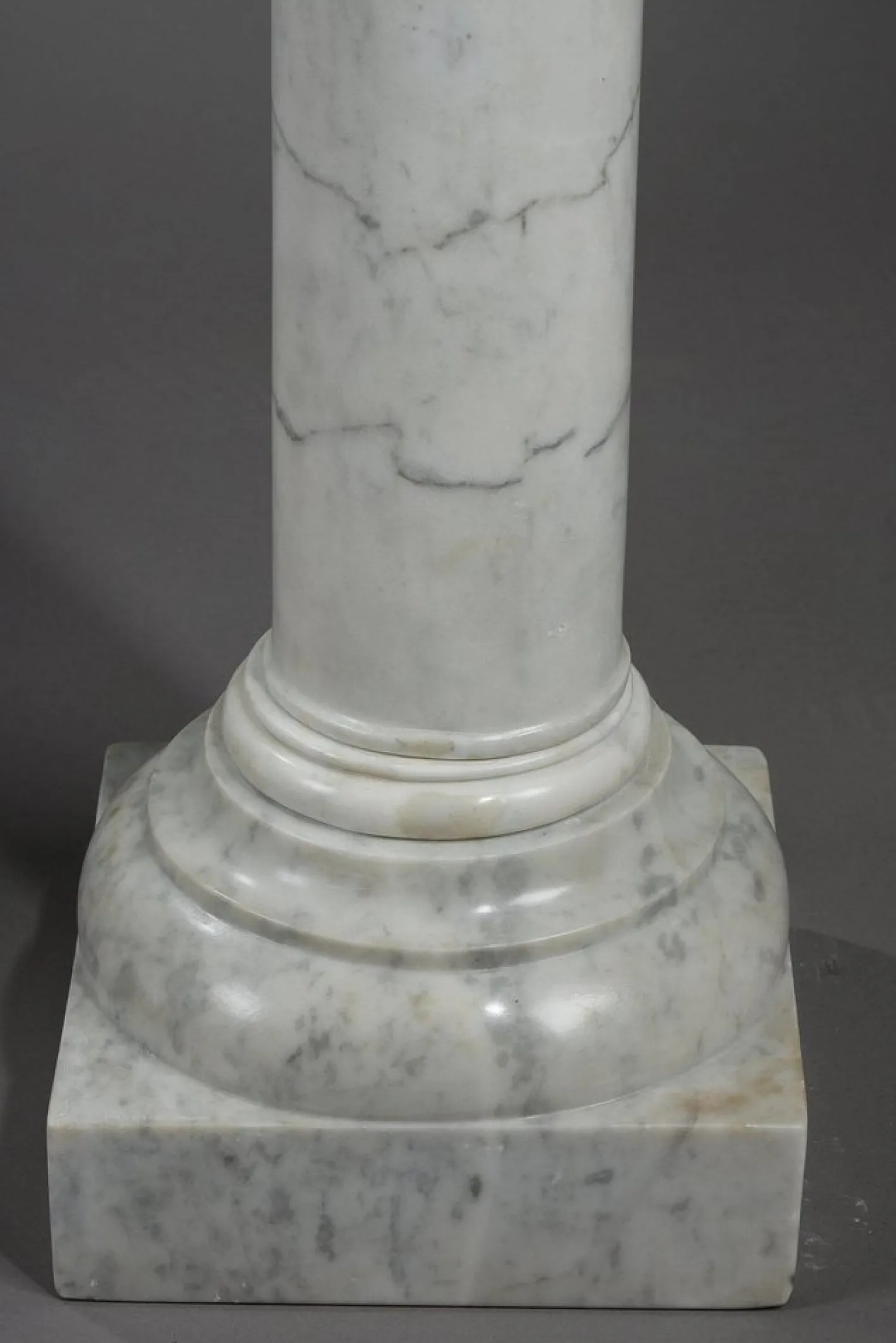 Weiße Marmorsäulen, 1880, 2er Set