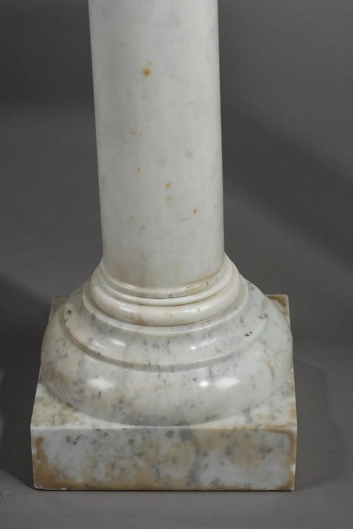 Weiße Marmorsäulen, 1880, 2er Set