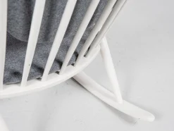 Weißer dänischer Mid-Century Schaukelstuhl von Frank Reenskaug für Bramin, 1960er