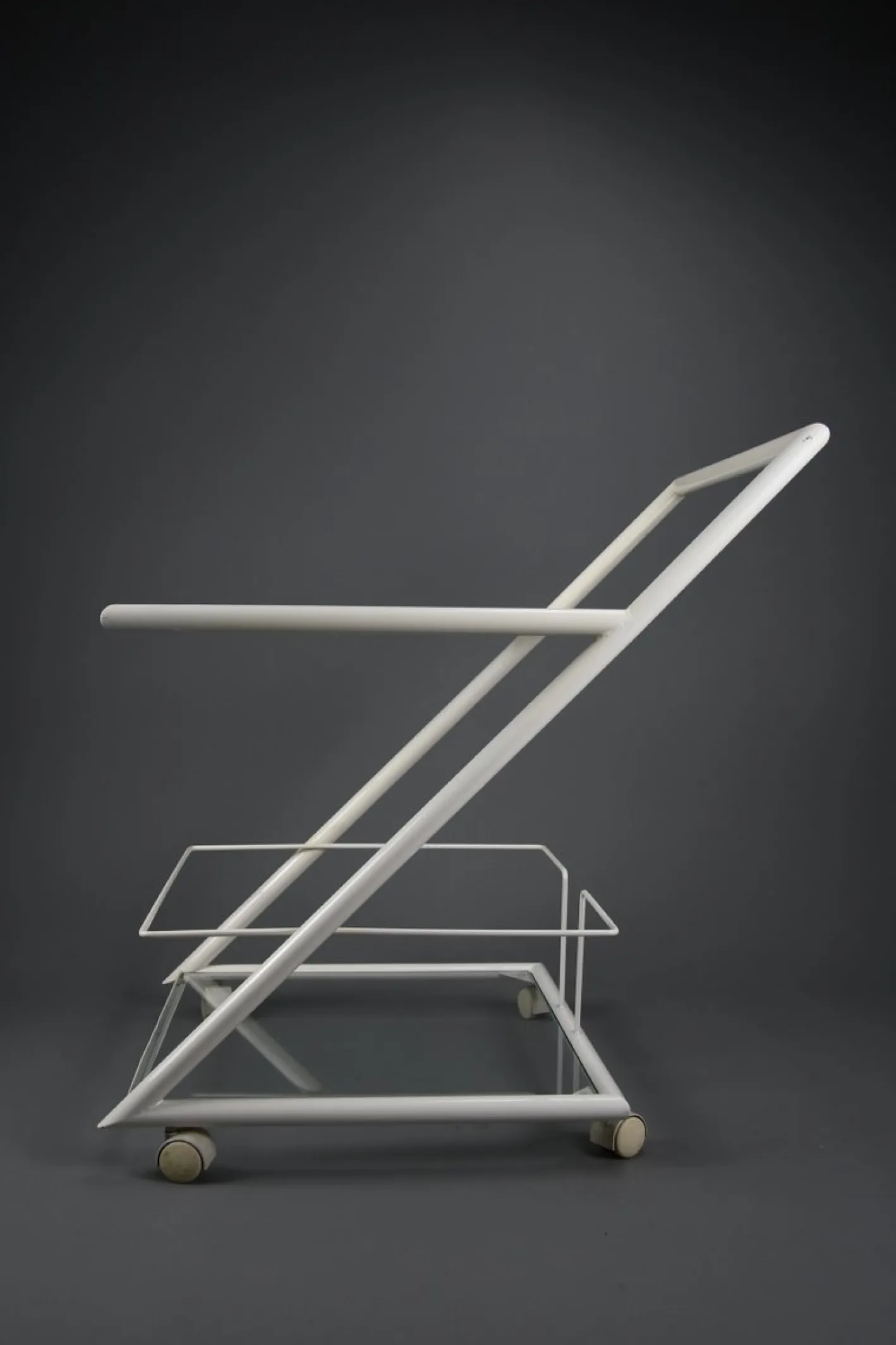 Weißer niederländischer Moderner Servierwagen, 1960er