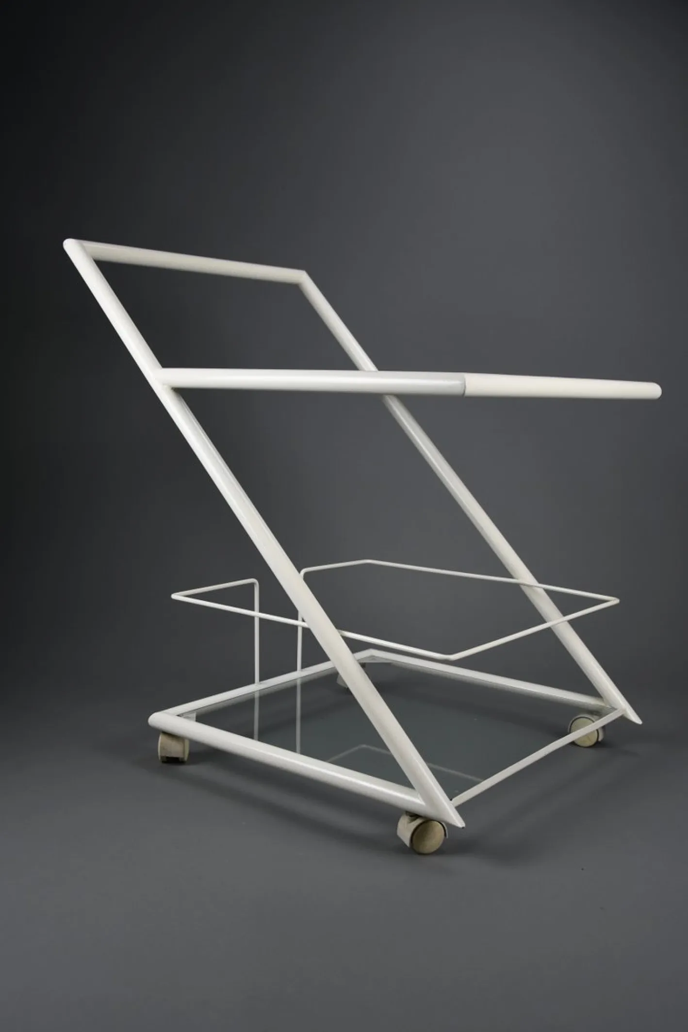 Weißer niederländischer Moderner Servierwagen, 1960er