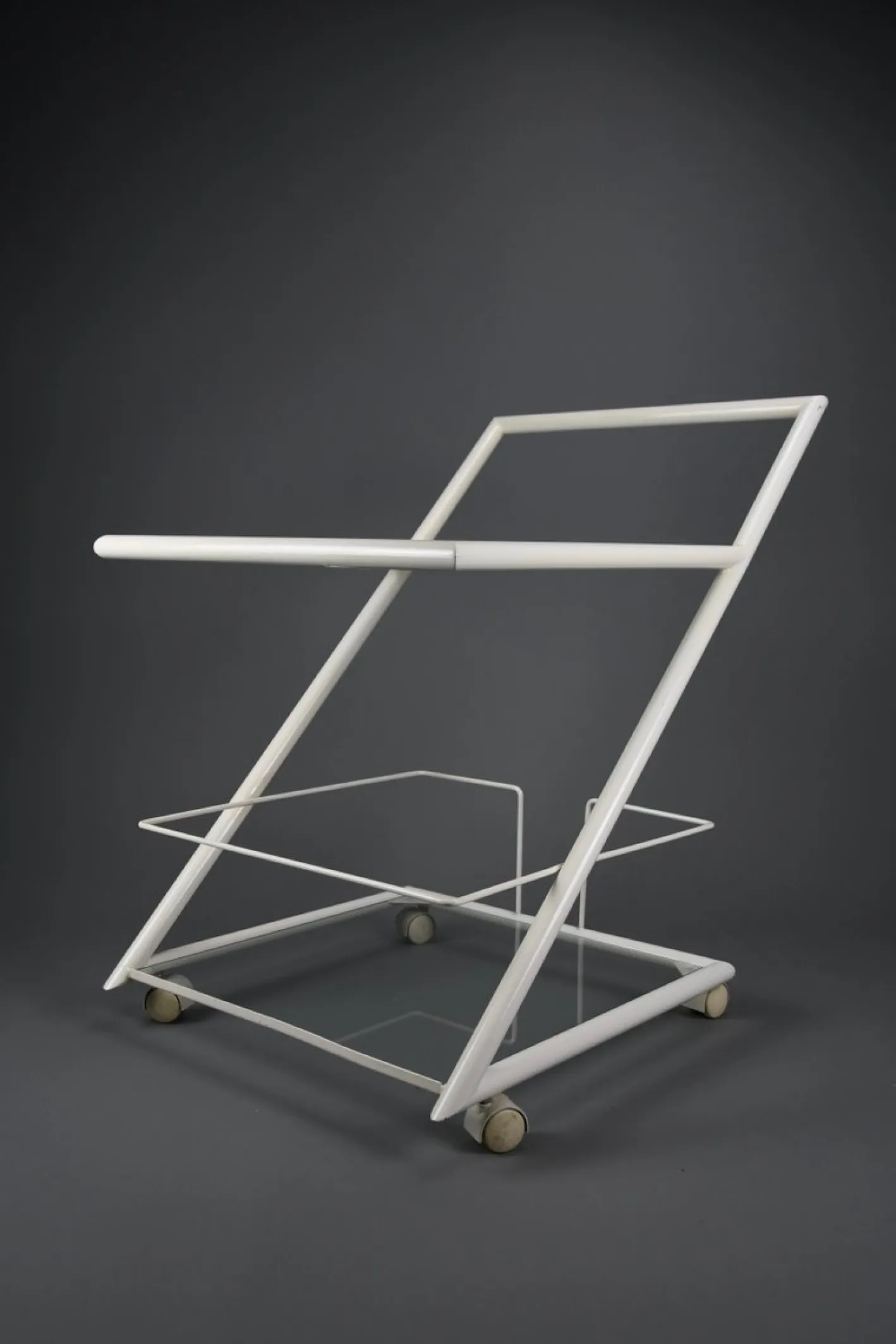 Weißer niederländischer Moderner Servierwagen, 1960er