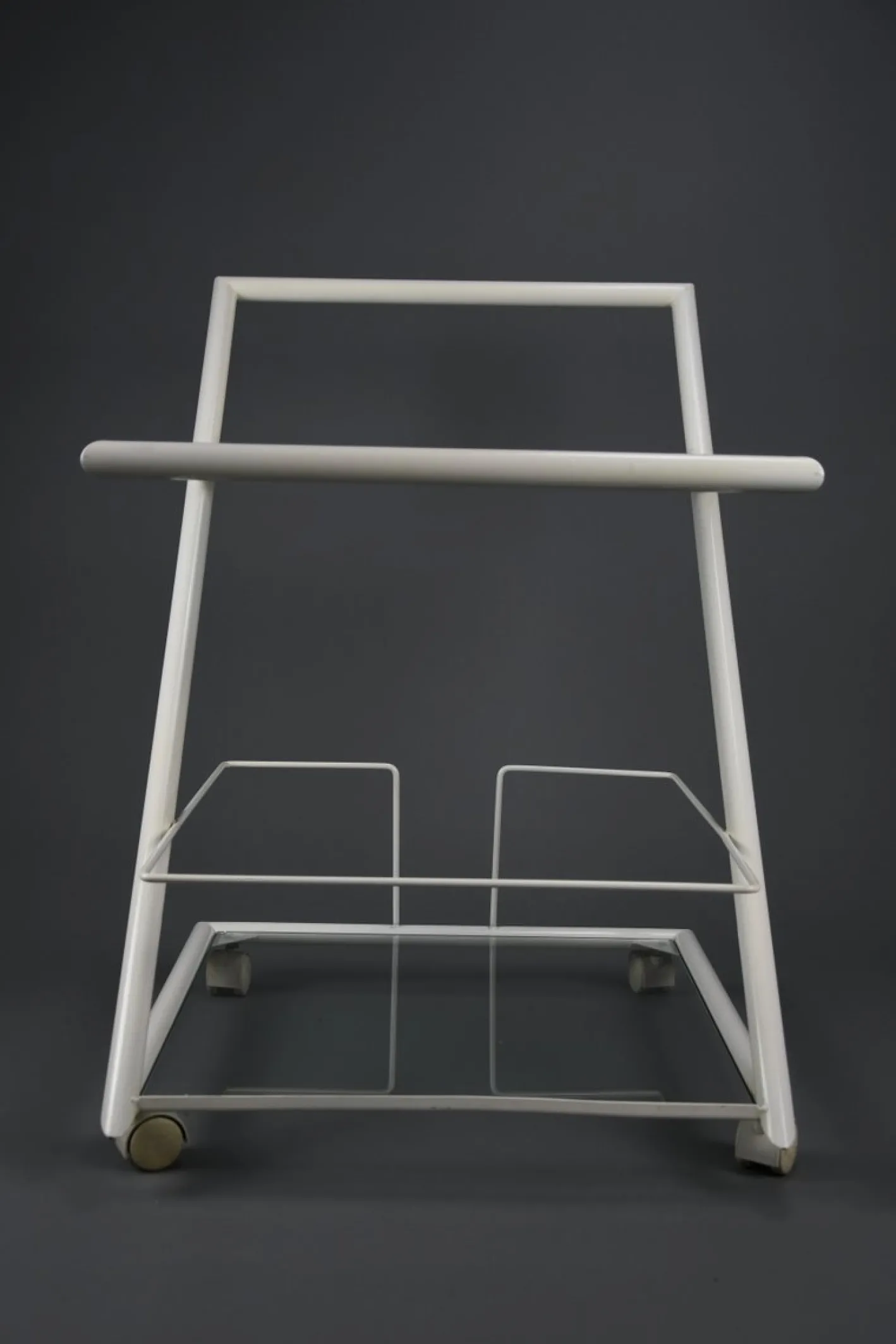 Weißer niederländischer Moderner Servierwagen, 1960er