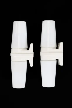 Weiße 6060 Wandlampen von Sigvard Bernadotte für Ifö, 1960er, 2er Set