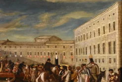 Werkstatt von Michelangelo Cerquozzi, Karneval Rom Piazza Colonna, 1640, Öl auf Leinwand