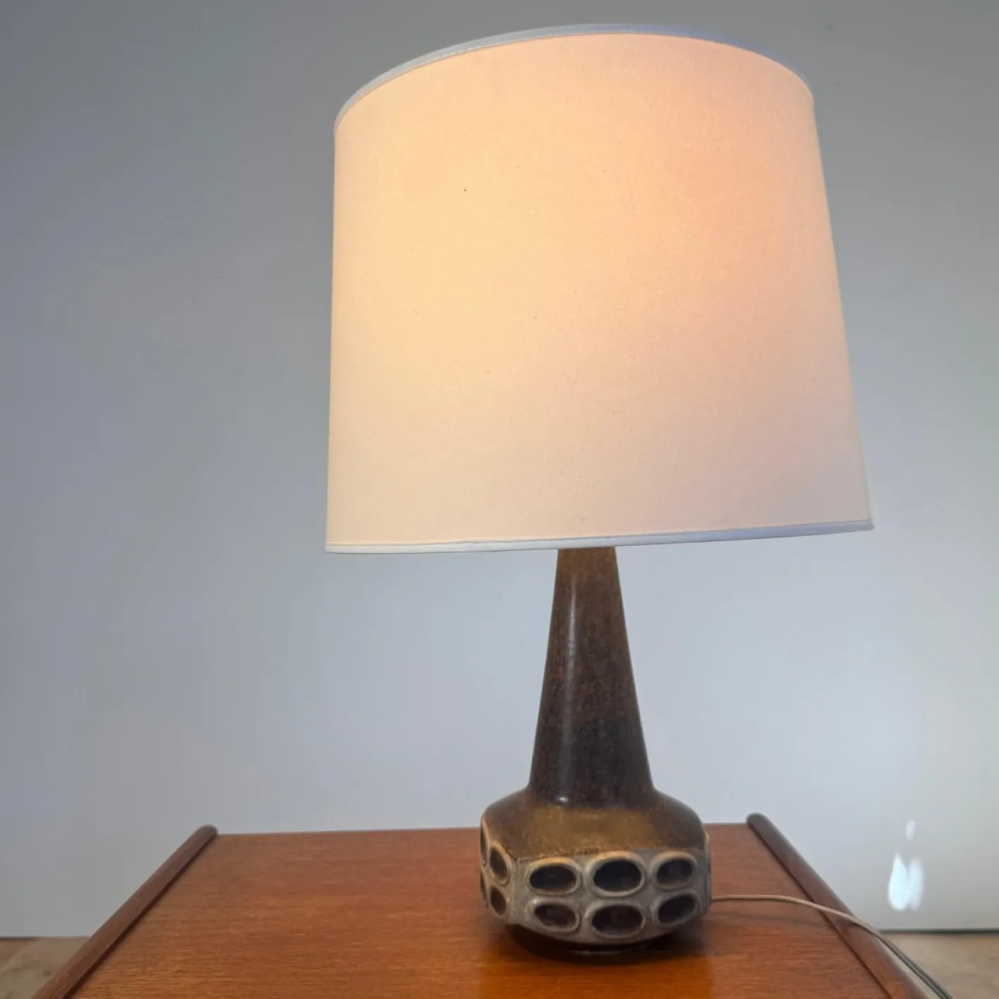 Westdeutsche Tischlampe aus Keramik, 1970er