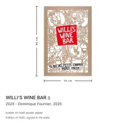Willis Weinbar Poster von Dominique Fournier, 2025