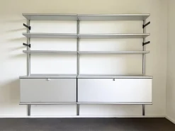 Wingset Regalsystem in Silber von Otto Zapf für Vieler / Vitra, Deutschland, 1980er