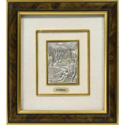 Winter Figurative Sculpture in Sterling Silver and Gold Leaf by Euroesse