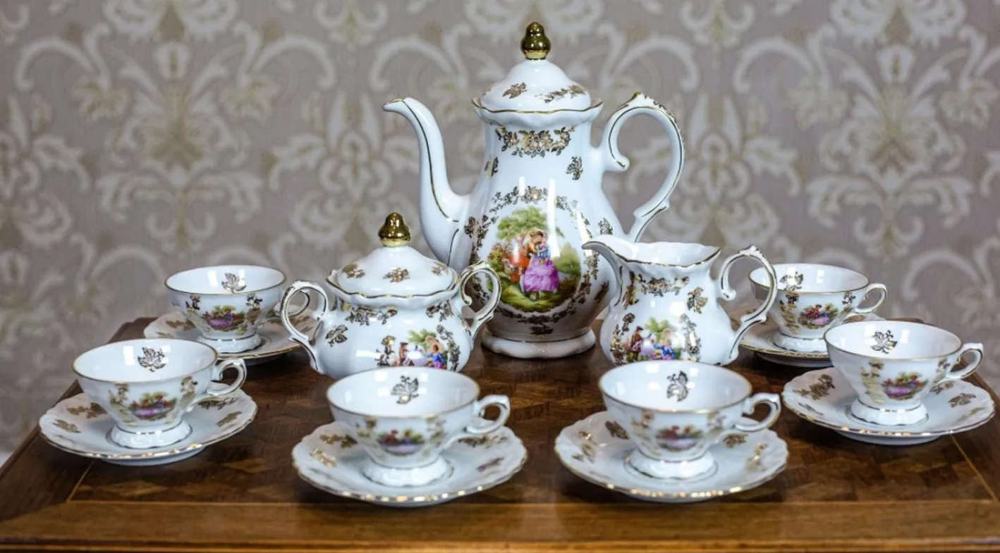 Winterlingbavaria Kaffeeservice, 1950er, 9er Set