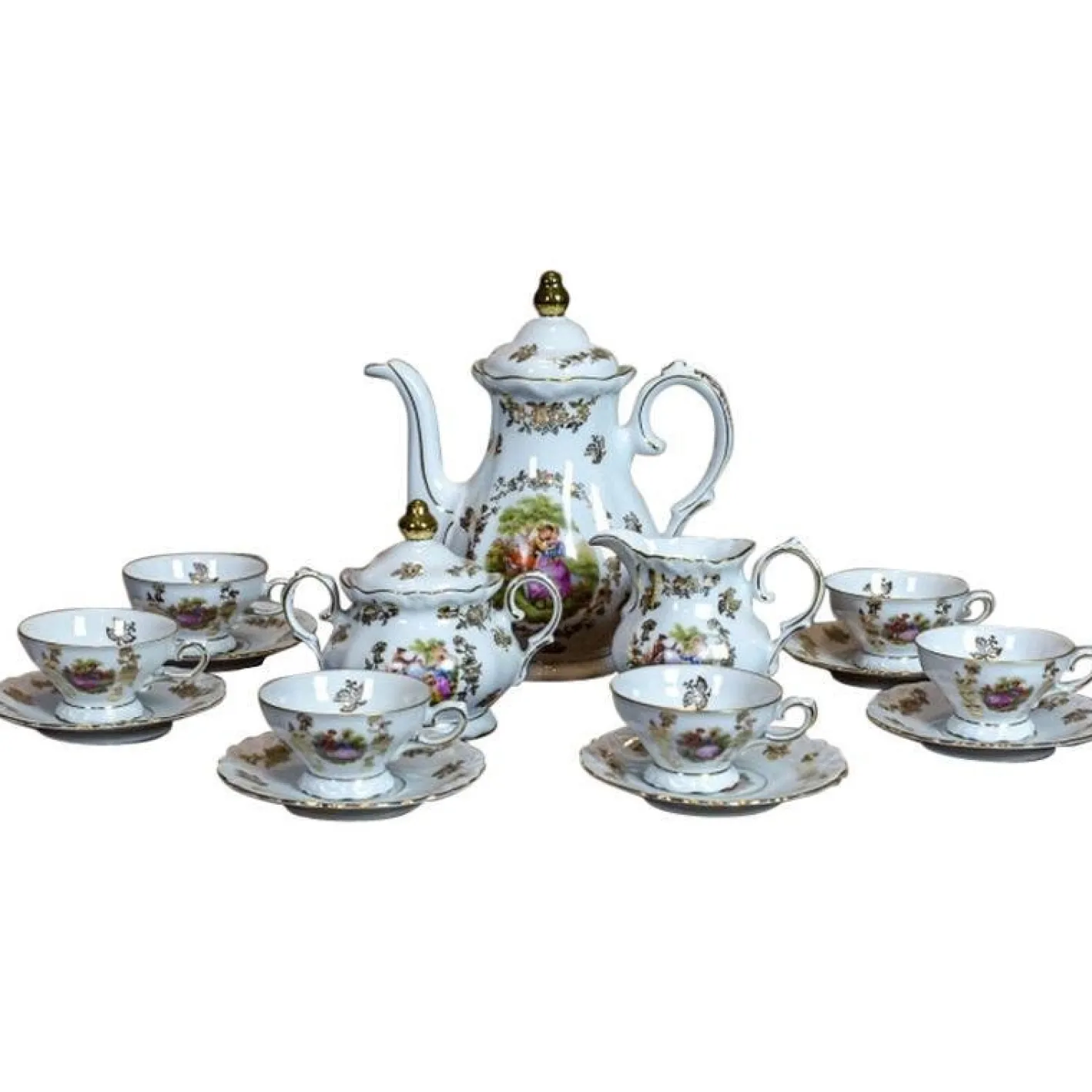Winterlingbavaria Kaffeeservice, 1950er, 9er Set