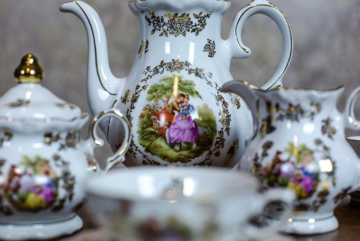 Winterlingbavaria Kaffeeservice, 1950er, 9er Set