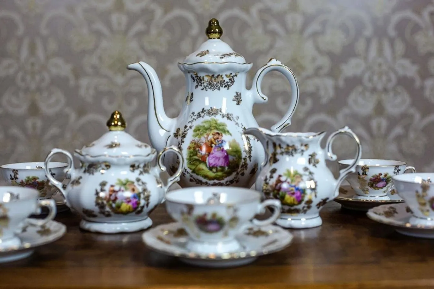 Winterlingbavaria Kaffeeservice, 1950er, 9er Set