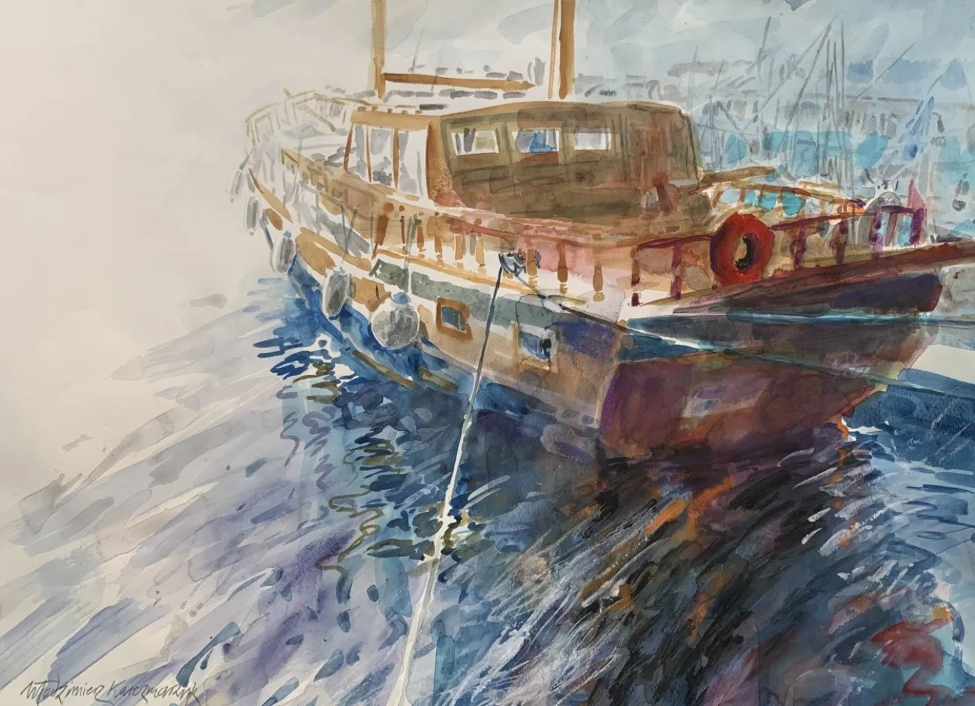 Włodzimierz Karczmarzyk, Monte Carlo, 2012, Aquarell