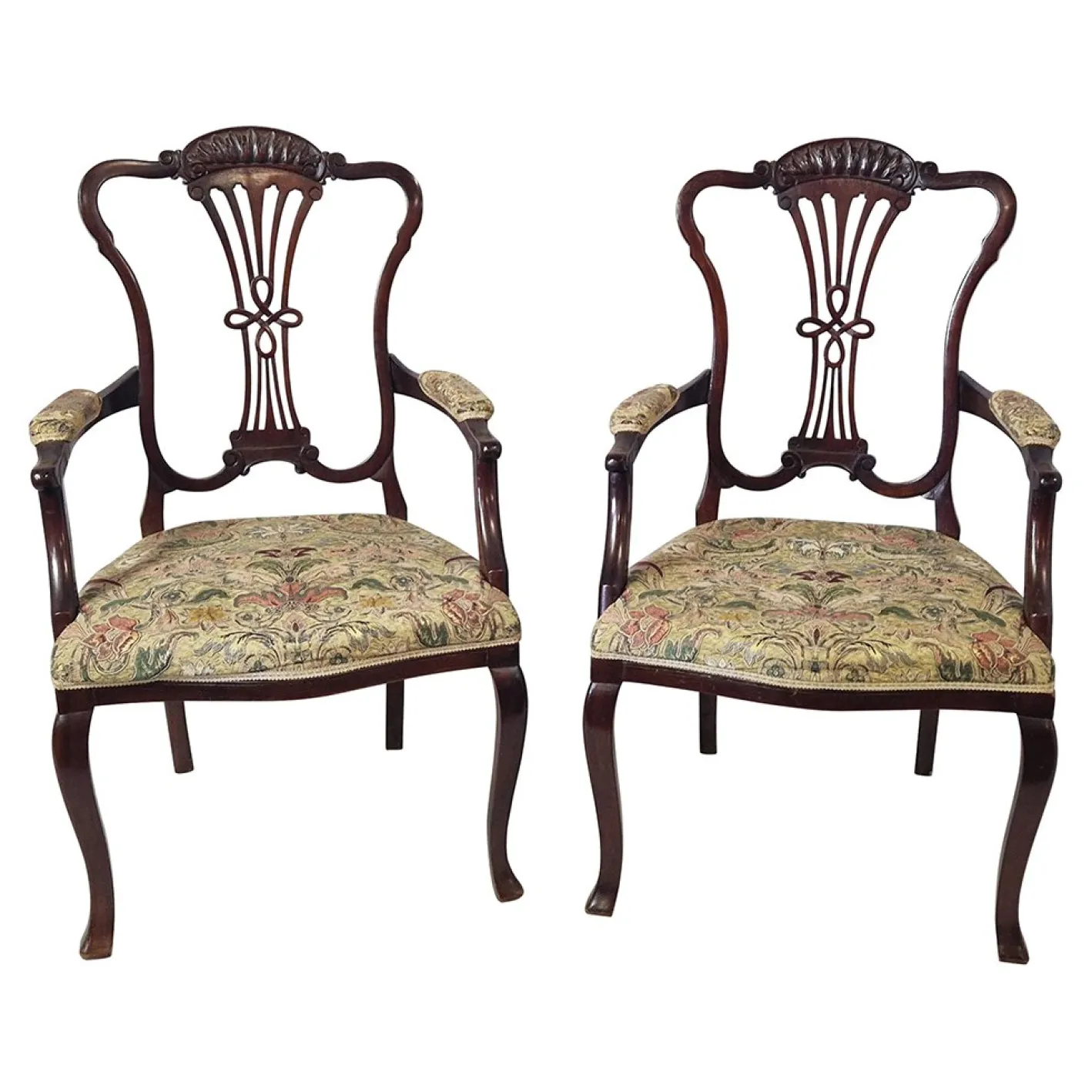 Wohnzimmer Set im Liberty Stil, 1920er, 6 . Set