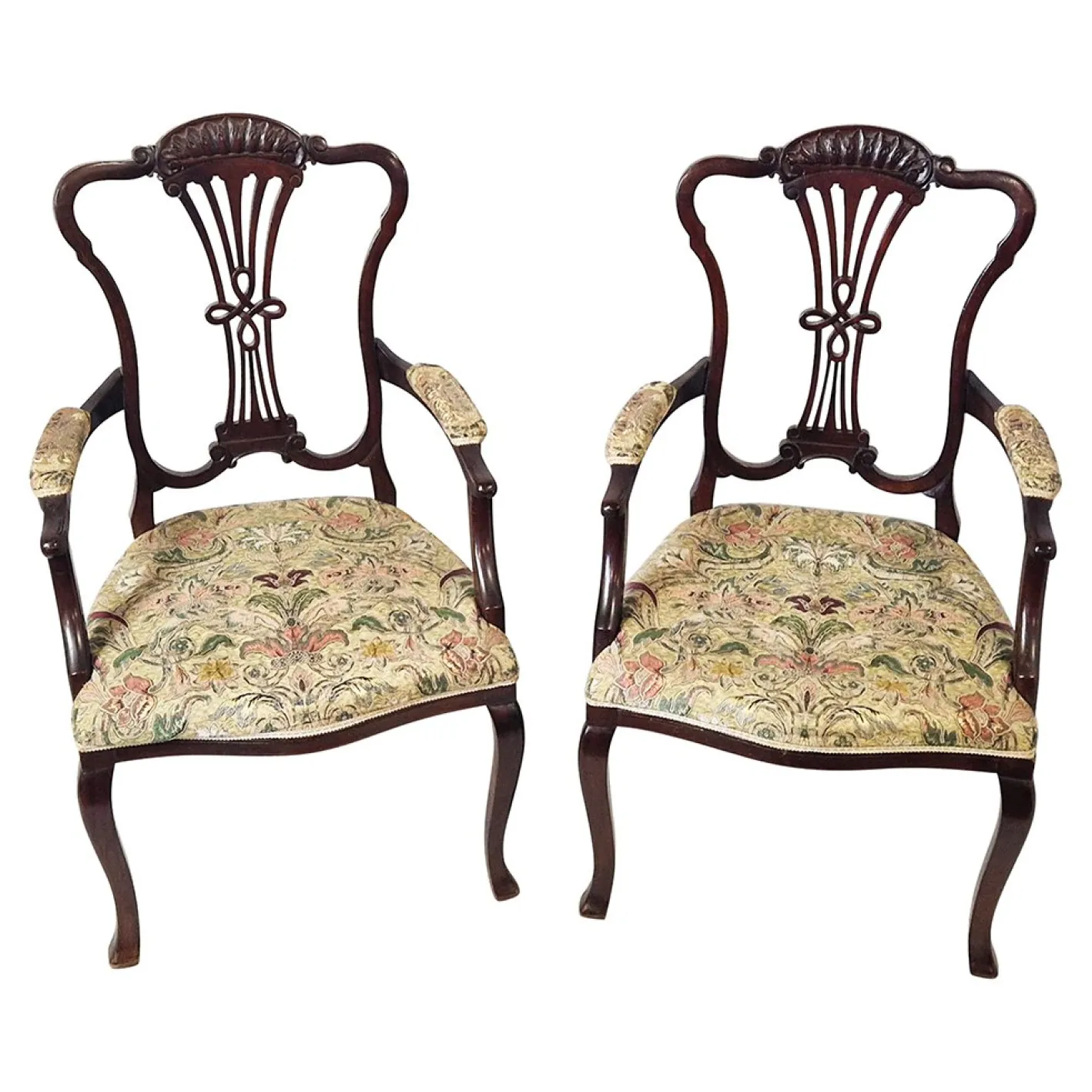 Wohnzimmer Set im Liberty Stil, 1920er, 6 . Set