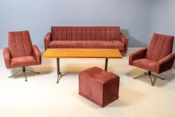 Wohnzimmer Set, Tschechoslowakei, 1970er, 4er Set