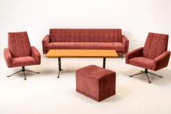 Wohnzimmer Set, Tschechoslowakei, 1970er, 4er Set