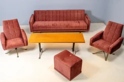 Wohnzimmer Set, Tschechoslowakei, 1970er, 4er Set