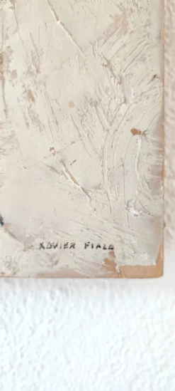 Xavier Albert Fiala, Komposition, Öl auf Karton, Gerahmt