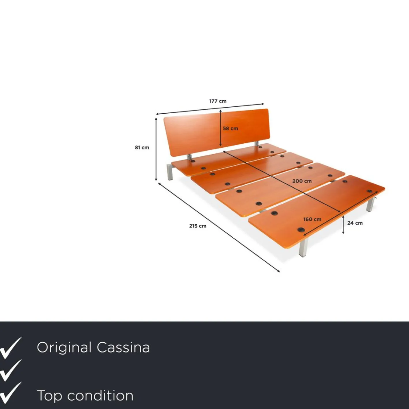 Xen Plattform Bett aus Holz von Cassina