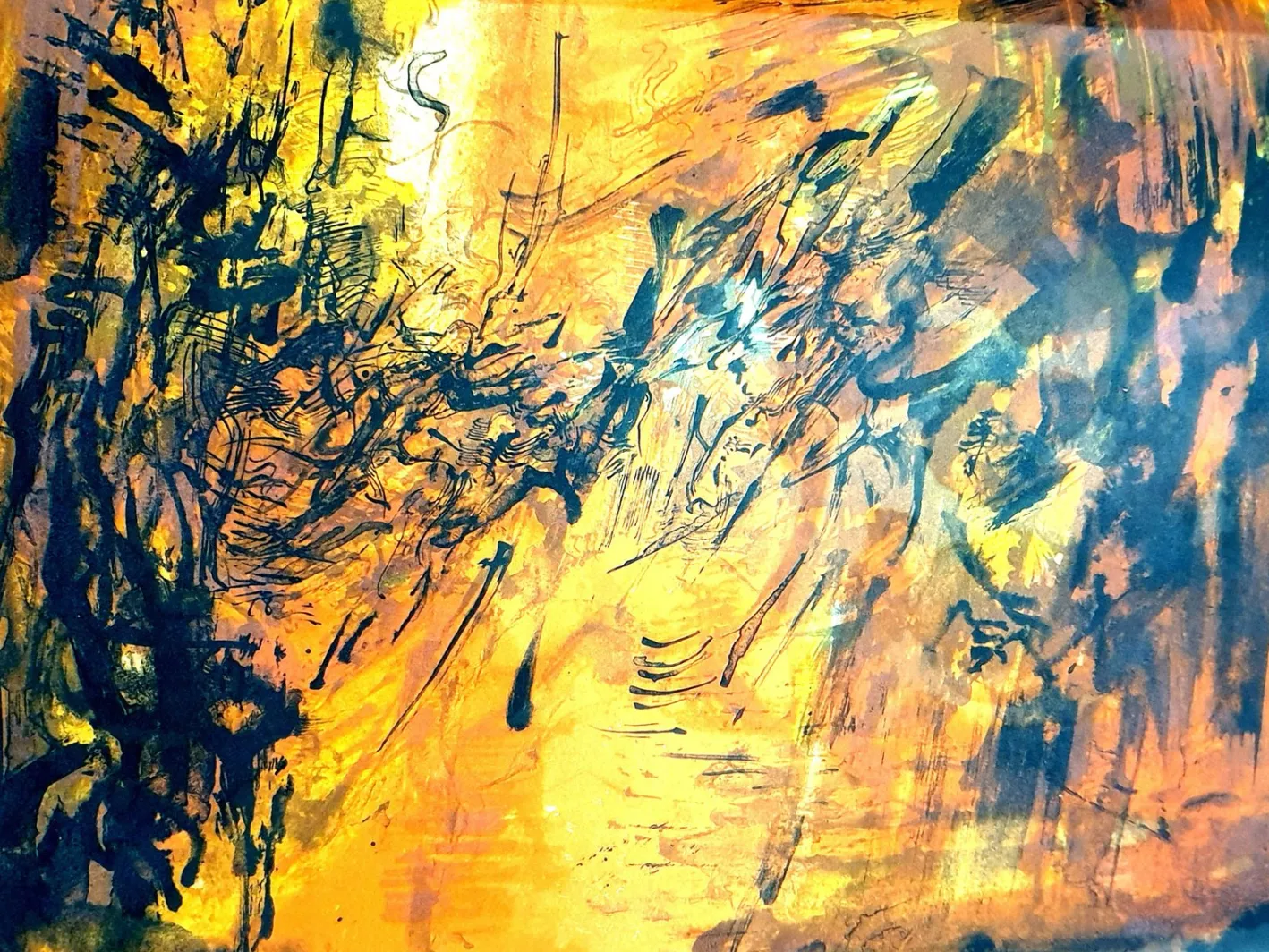 Zao Wou-ki - Originale Lithographie - Abstract Composition 1962