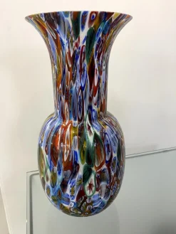 Zeitgenössische Vase aus Murrine Murano Glas von Simoeng